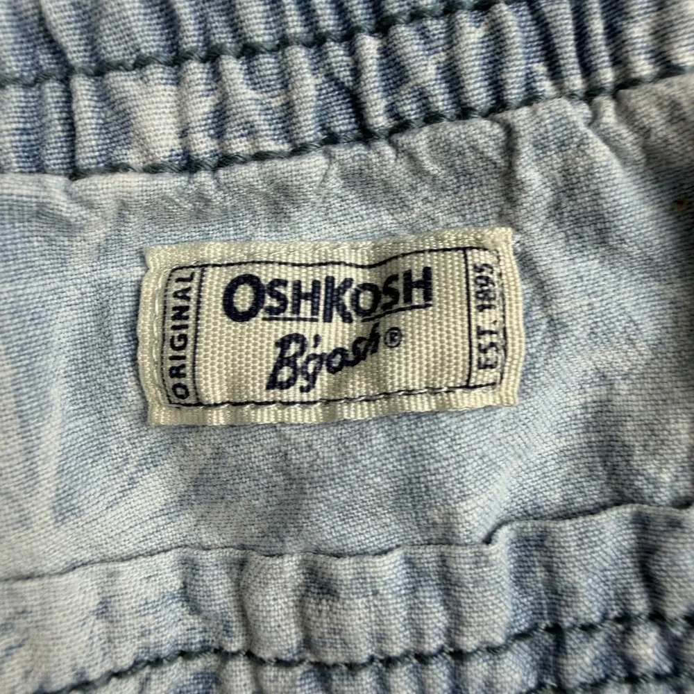 OshKosh B'gosh Shorts Boys 10 Blue Tropical Palm Tree Dinosaur Print Cotton